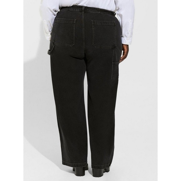 Torrid Straight Classic Denim High-Rise Carpenter Jean - Coal Mine - Picture 2 of 6